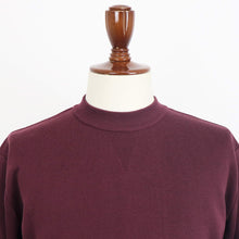 画像をギャラリービューアに読み込む, Vandori(ヴァンドリ)コットン100% ガゼット クルーネックロングスリーブ ニット【ボルドー】国内正規品