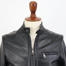 画像をギャラリービューアに読み込む, CINQUANTA(チンクワンタ)STAND COLLAR SINGLE RIDERS スタンドカラー シングル ライダース ジャケット シルバージップ【ブラック】国内正規品