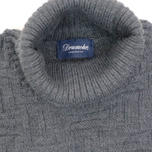 画像をギャラリービューアに読み込む, Drumohr(ドルモア)ニット タートルネック メリノウール 長袖 柄物【グレー】国内正規品