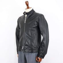 画像をギャラリービューアに読み込む, CINQUANTA(チンクワンタ)STAND COLLAR SINGLE RIDERS スタンドカラー シングル ライダース ジャケット シルバージップ【ブラック】国内正規品