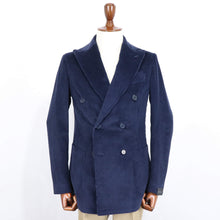 画像をギャラリービューアに読み込む, Errico Formicola(エリコ フォルミコラ)MARCO DP 太畝コーデュロイダブルジャケット【ネイビー】国内正規品