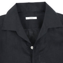 画像をギャラリービューアに読み込む, THE SOLE(ザソル)フレンチリネン オープンカラーシャツ【ブラック】国内正規品