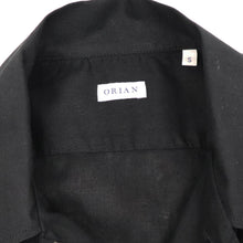 画像をギャラリービューアに読み込む, ORIAN(オリアン)半袖リネン サファリシャツ【ブラック】国内正規品