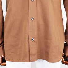 画像をギャラリービューアに読み込む, Errico Formicola(エリコ フォルミコラ)コットン ジャンニシャツ【テラコッタ】国内正規品