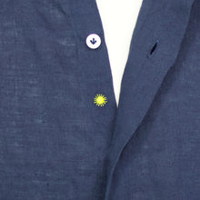画像をギャラリービューアに読み込む, giannetto(ジャンネット)Slim Fit スリムフィット カッタウェイカラー リネン シャツ【ネイビー】国内正規品