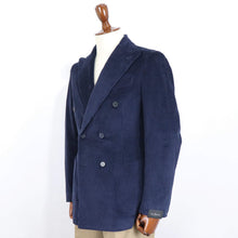 画像をギャラリービューアに読み込む, Errico Formicola(エリコ フォルミコラ)MARCO DP 太畝コーデュロイダブルジャケット【ネイビー】国内正規品