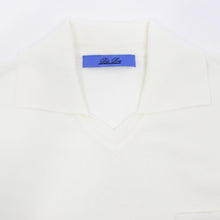 画像をギャラリービューアに読み込む, Blu Bre(ブルブレ)ポケット付き スキッパー コットンニット ポロシャツ【オフホワイト】国内正規品