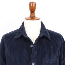 画像をギャラリービューアに読み込む, East Harbour Surplus(イースト ハーバー サープラス)太畝コーデュロイ ワークジャケット カヴァーオール【ネイビー】国内正規品