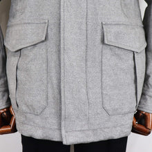画像をギャラリービューアに読み込む, HERNO(ヘルノ)M65 ストレッチスエード ブルゾン【メランジグレー】国内正規品