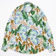 画像をギャラリービューアに読み込む, COLONY CLOTHING(コロニークロージング)POOL SIDE SHIRT プールサイドシャツ アロハ【ホワイト リーフ柄】国内正規品