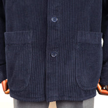 画像をギャラリービューアに読み込む, East Harbour Surplus(イースト ハーバー サープラス)太畝コーデュロイ ワークジャケット カヴァーオール【ネイビー】国内正規品