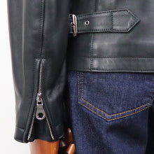 画像をギャラリービューアに読み込む, CINQUANTA(チンクワンタ)STAND COLLAR SINGLE RIDERS スタンドカラー シングル ライダース ジャケット シルバージップ【ブラック】国内正規品