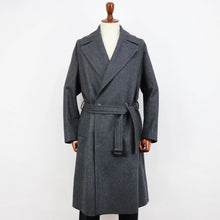 画像をギャラリービューアに読み込む, hevo(イーヴォ)BRINDISI ブリンディジ ダブルブレスト ベルテッド ウール コート【チャコールグレー】国内正規品