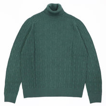 画像をギャラリービューアに読み込む, Drumohr(ドルモア)ニット タートルネック メリノウール 長袖 柄物【グリーン】国内正規品