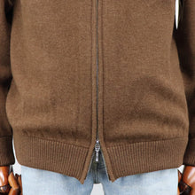 画像をギャラリービューアに読み込む, Vandori(ヴァンドリ)カシミヤブレンド ハイネックジップ ブルゾン【ブラウン】国内正規品