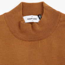 画像をギャラリービューアに読み込む, GRAN SASSO(グランサッソ)12ゲージ ウールモックネックニット ロングスリーブ 長袖【キャメルブラウン】国内正規品