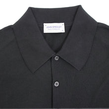 画像をギャラリービューアに読み込む, JOHN SMEDLEY(ジョンスメドレー)EASY FIT ISIS SHIRT FC SS シーアイランド コットン 30ゲージ 半袖 ニット ポロシャツ【ブラック】国内正規品