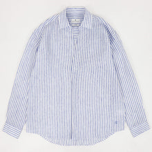 画像をギャラリービューアに読み込む, COLONY CLOTHING(コロニークロージング)ALBINI LINEN POOL SIDE SHIRT アルビニ リネン プールサイド シャツ【ブルーストライプ】国内正規品