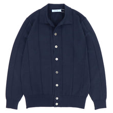 画像をギャラリービューアに読み込む, Blu Bre(ブルブレ)針抜き シャツカーディガンニット【DARK NAVY】国内正規品