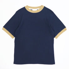 画像をギャラリービューアに読み込む, MAISON CORNICHON(メゾン コルニション)コットン Tシャツ【ネイビー×ベージュ】国内正規品