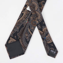 画像をギャラリービューアに読み込む, Stefano Cau(ステファノカウ)ペイズリー柄 ウールタイ【ブラックベース】国内正規品