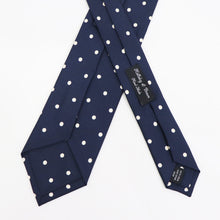 画像をギャラリービューアに読み込む, HOLLIDAY&BROWN(ホリデーアンドブラウン)ハンドメイド シルク タイ【ネイビー】国内正規品
