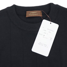 画像をギャラリービューアに読み込む, Vandori(ヴァンドリ)コットンカシミヤ針抜き クルーネックニット【ブラック】国内正規品