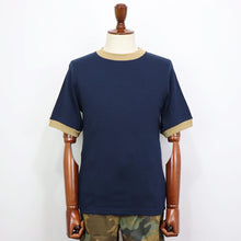 画像をギャラリービューアに読み込む, MAISON CORNICHON(メゾン コルニション)コットン Tシャツ【ネイビー×ベージュ】国内正規品