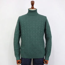 画像をギャラリービューアに読み込む, Drumohr(ドルモア)ニット タートルネック メリノウール 長袖 柄物【グリーン】国内正規品
