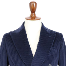 画像をギャラリービューアに読み込む, Errico Formicola(エリコ フォルミコラ)MARCO DP 太畝コーデュロイダブルジャケット【ネイビー】国内正規品