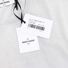 画像をギャラリービューアに読み込む, GRAN SASSO(グランサッソ)12ゲージ コットンクルーネックニット ロングスリーブ 長袖【アイスグレー】国内正規品