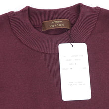 画像をギャラリービューアに読み込む, Vandori(ヴァンドリ)コットン100% ガゼット クルーネックロングスリーブ ニット【ボルドー】国内正規品