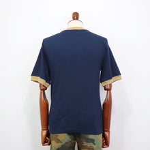 画像をギャラリービューアに読み込む, MAISON CORNICHON(メゾン コルニション)コットン Tシャツ【ネイビー×ベージュ】国内正規品