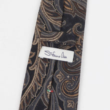 画像をギャラリービューアに読み込む, Stefano Cau(ステファノカウ)ペイズリー柄 ウールタイ【ブラックベース】国内正規品