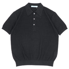 画像をギャラリービューアに読み込む, Blu Bre(ブルブレ)リネンシルク ポロシャツ【ブラック】国内正規品