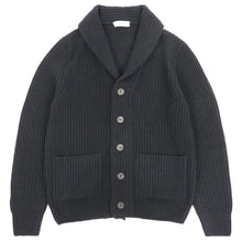 画像をギャラリービューアに読み込む, GRAN SASSO(グランサッソ)ショールカラー カーディガン5ゲージニット【ブラック】国内正規品