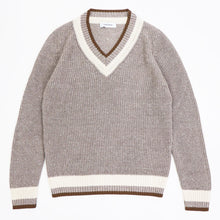 画像をギャラリービューアに読み込む, GRAN SASSO(グランサッソ)コットンリネン チルデンニット【ベージュ】国内正規品