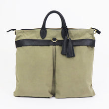 画像をギャラリービューアに読み込む, ACATE(アカーテ)Helmet Bag ヘルメットバッグ ナイロン×レザー【カーキ×ブラック】国内正規品