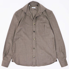 画像をギャラリービューアに読み込む, Errico Formicola(エリコ フォルミコラ)ウールカシミヤストレッチ ジャンニシャツ【モカブラウン】国内正規品