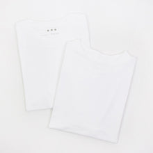 画像をギャラリービューアに読み込む, three dots(スリードッツ)2PACK TEE クルーネック & モックネック コットン 2パック Tシャツ【ホワイト】国内正規品