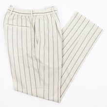 画像をギャラリービューアに読み込む, COLONY CLOTHING(コロニークロージング)ワンプリーツイージーパンツ【ライトベージュ×ホワイトストライプ】国内正規品