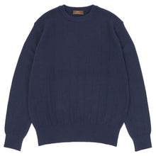 画像をギャラリービューアに読み込む, Vandori(ヴァンドリ)コットンカシミヤ針抜き クルーネックニット【ネイビー】国内正規品