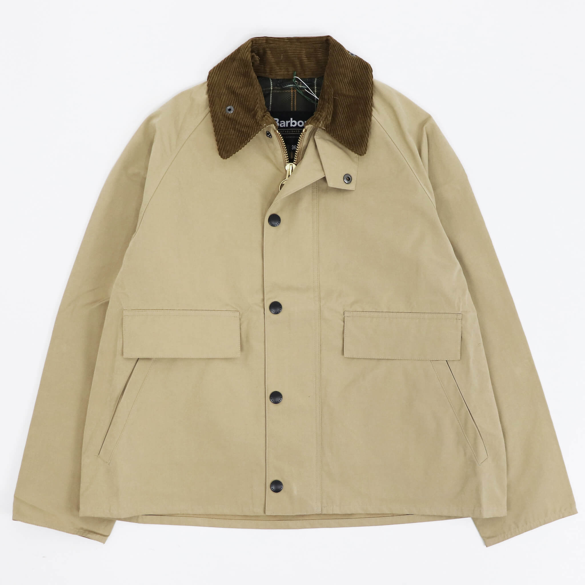 Barbour ベージュ 36 ボロウデイル】ショート ブルゾン Barbour バブアー ボロウデイル ピーチスキン ショート ブルゾン