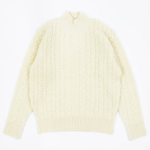 画像をギャラリービューアに読み込む, Vandori(ヴァンドリ)フレンチメリノウール ケーブル編みミドルタートルネック【ホワイト】国内正規品