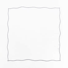 画像をギャラリービューアに読み込む, MUNGAI(ムンガイ)ポケットチーフ リネン100% 【ホワイト×グレー】国内正規品