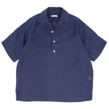 画像をギャラリービューアに読み込む, THE SOLE(ザソル)フレンチリネン オープンカラーシャツ【ネイビー】国内正規品