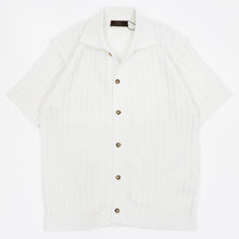 画像をギャラリービューアに読み込む, Vandori(ヴァンドリ)透かし編みコットンニット 半袖シャツカーディガン【ホワイト】国内正規品