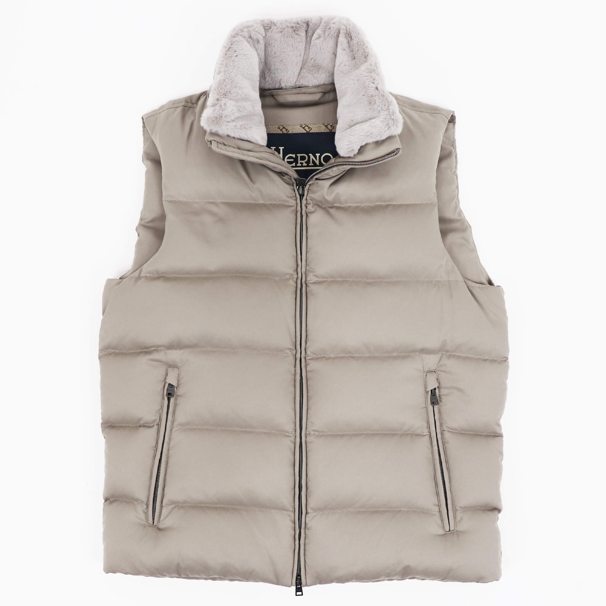 HERNO フード付きダウンベスト ベージュ HERNOフード付きダウンベスト ベージュ
