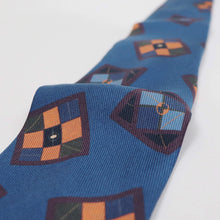 画像をギャラリービューアに読み込む, Spacca Neapolis(スパッカ ネアポリス)トレピエゲ 三つ折り シルク タイ【ブルー】国内正規品