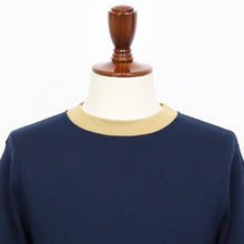 画像をギャラリービューアに読み込む, MAISON CORNICHON(メゾン コルニション)コットン Tシャツ【ネイビー×ベージュ】国内正規品